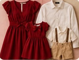 Looks em vermelho e branco